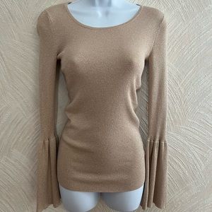 Gold Long Sleeve Party Shirt